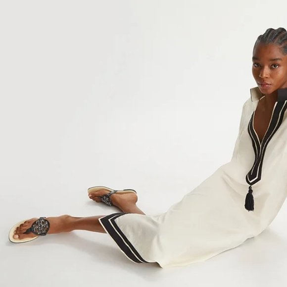 Tory Burch MANY SIZES CRYSTAL MILLER SOFT SANDAL Embellished Jeweled Two Tone - Picture 3 of 9